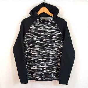 Nike Therma Fit Women's Black White Gray Camouflage Hoodie Size Small